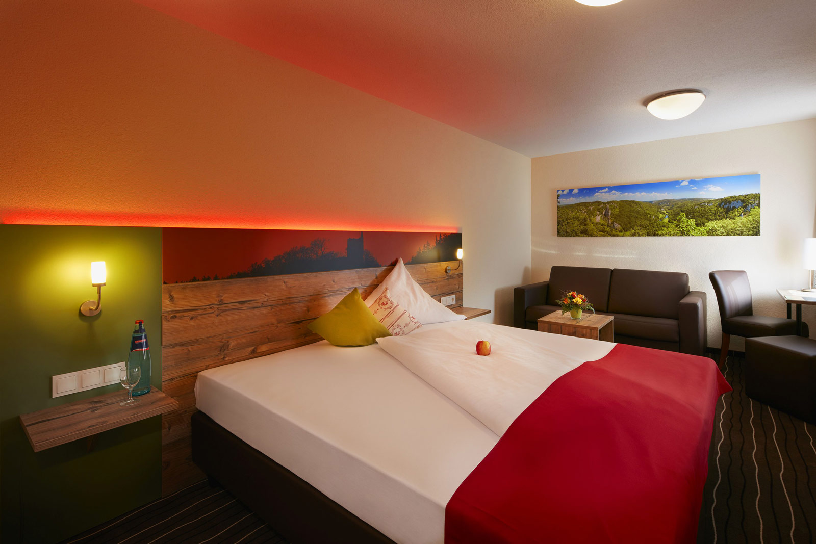 Sonne Zimmer Hotel Hotelzimmer in Rot im Hotel Sonne