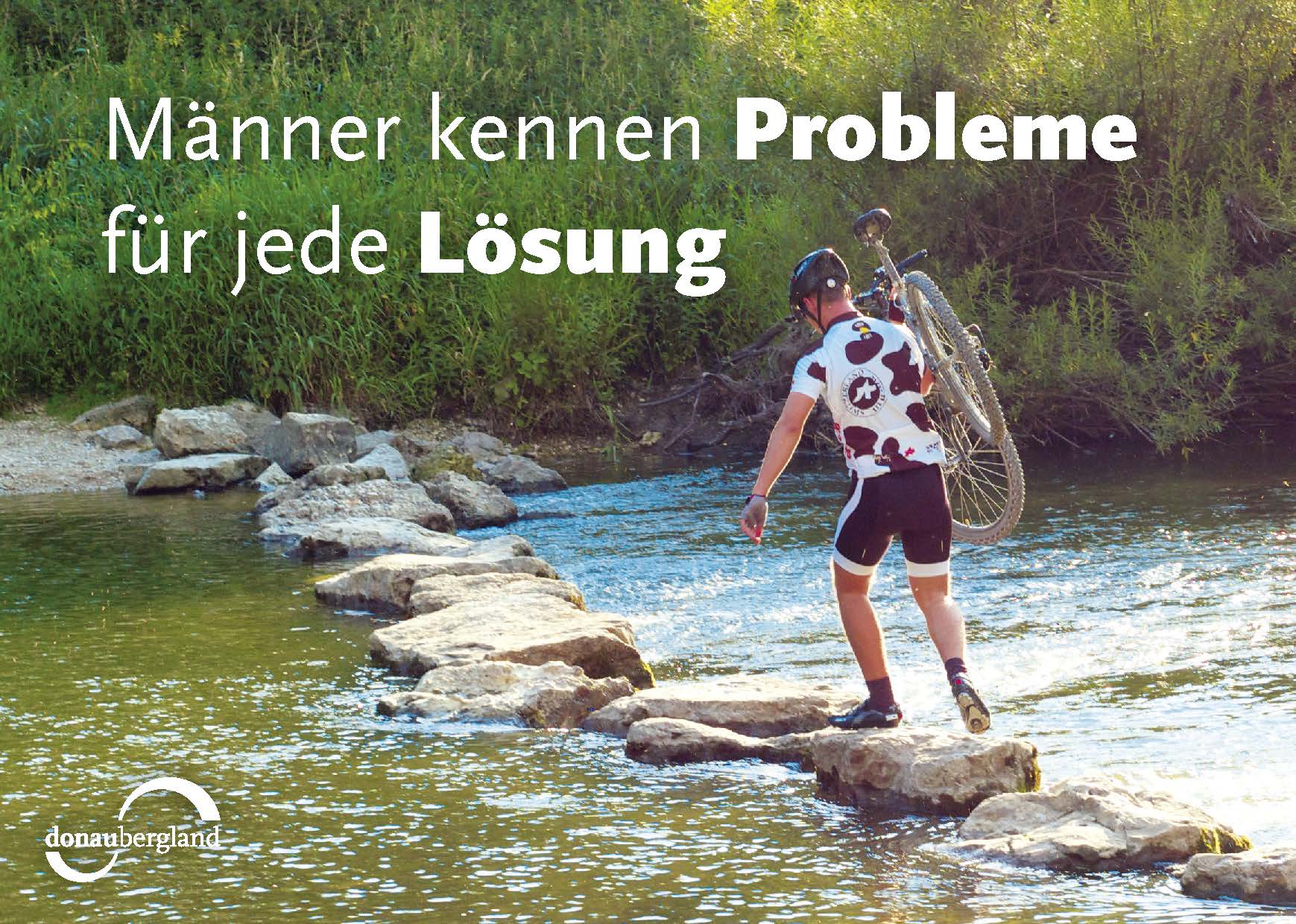 maenner-kennen-probleme-fuer-jede-loesung Postkarte Männer und Rad