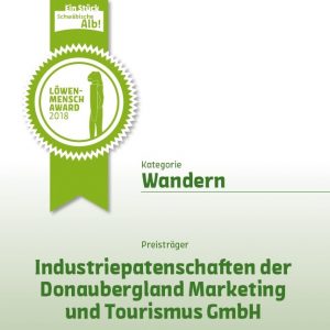 Urkunde Löwenmensch-Award Schwäbische Alb